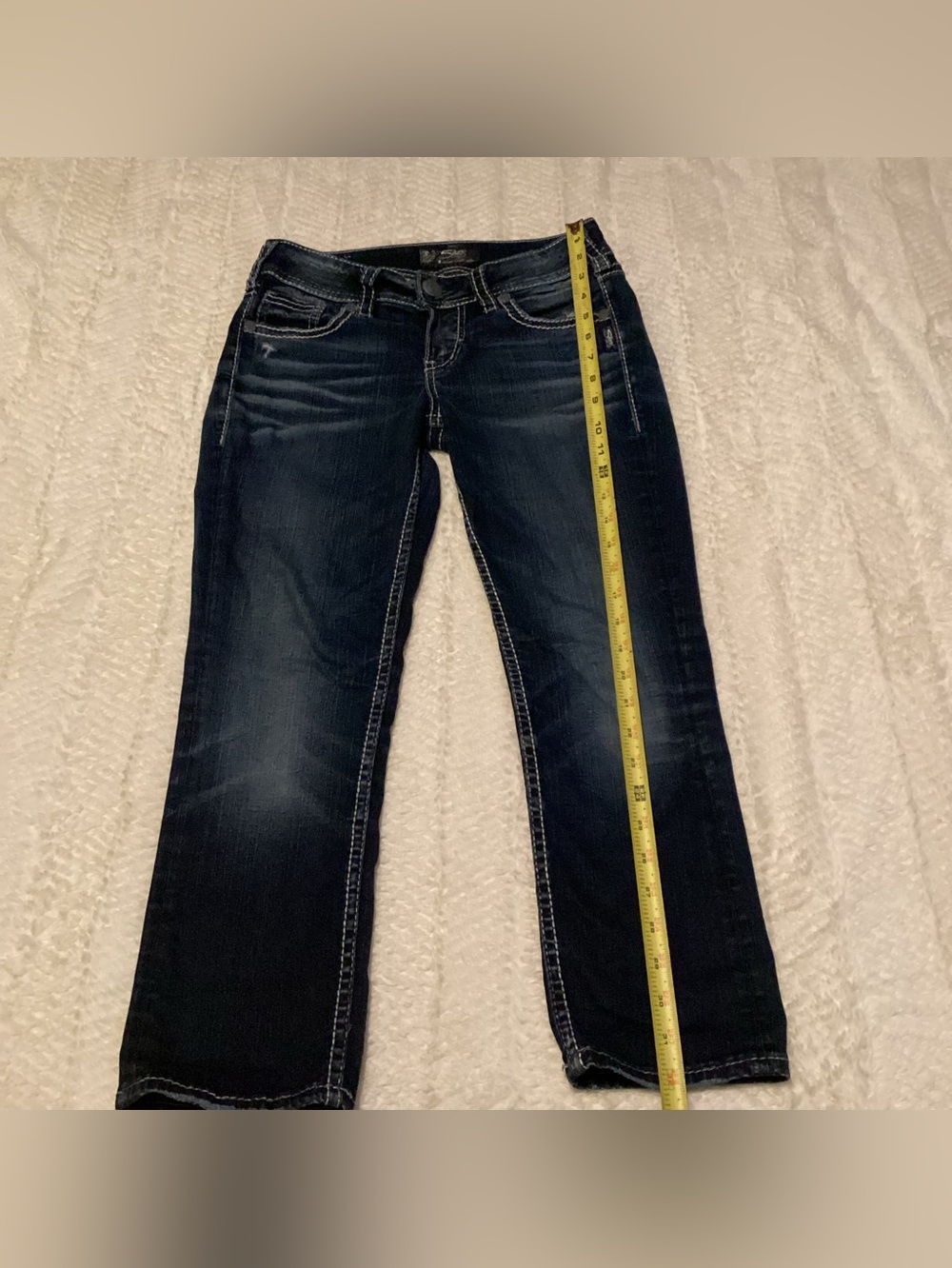 Women’s Silver Suki Fluid Debim Suki Mid Capri 26x22.5 Jean Capris